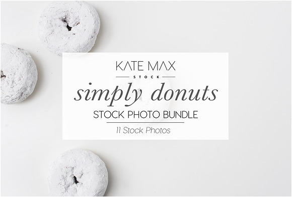 White Donuts Stock Photo Bundle  in Product Mockups - product preview 3