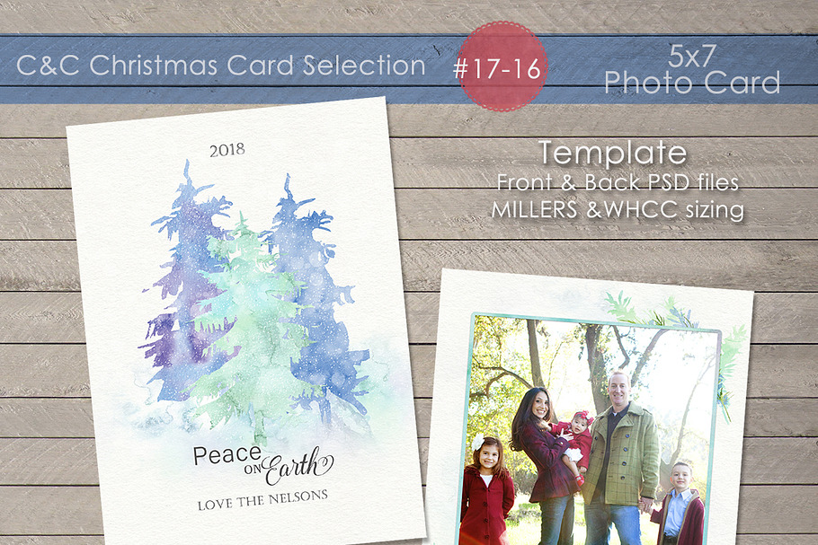 Christmas Photo Card Selection 17-16 in Card Templates - product preview 8