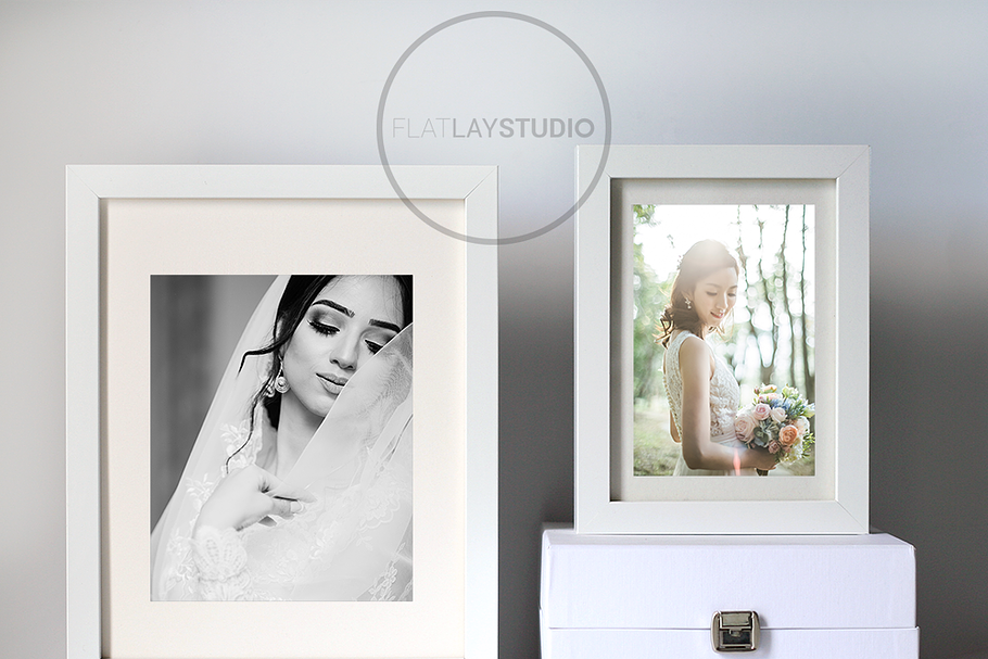 WHITE FRAMES MOCKUP #44 in Print Mockups - product preview 8