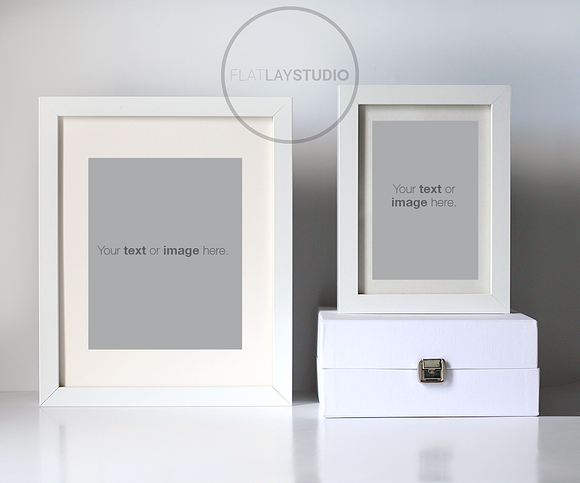 WHITE FRAMES MOCKUP #44 in Print Mockups - product preview 3