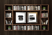 bookcase frame mockup psd jpg