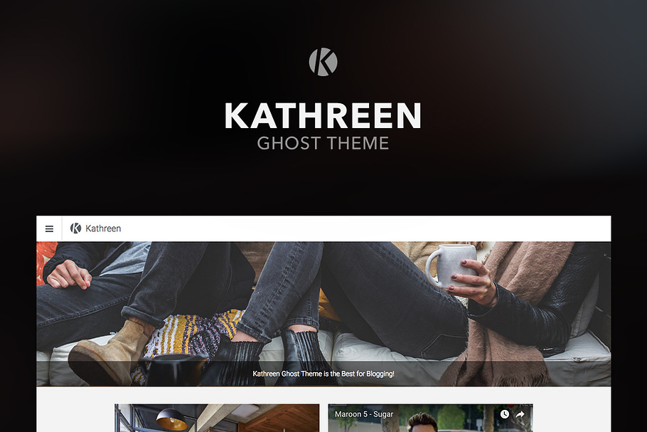 Kathreen Ghost Theme in Ghost Themes - product preview 8