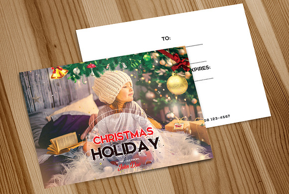 Merry Christmas - PSD Postcard Vol2 in Postcard Templates - product preview 1