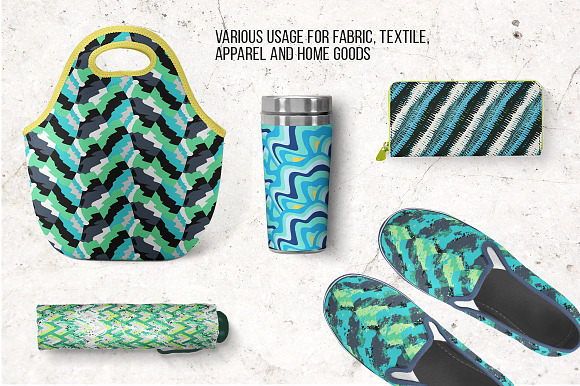 5 Vector green grunge patterns in Patterns - product preview 3