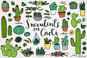 Succulents & Cacti Clipart Set