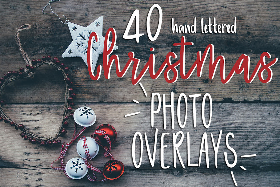 Christmas Photo Overlays + Free Font in Illustrations - product preview 8