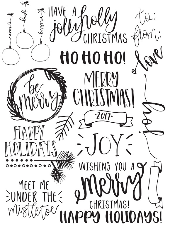Christmas Photo Overlays + Free Font in Illustrations - product preview 2