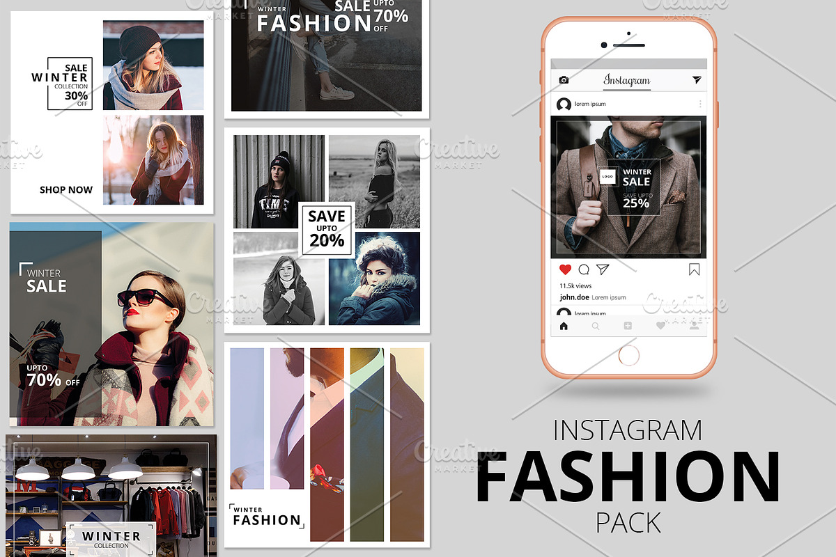 Instagram Advertisement Banners-V02 in Instagram Templates - product preview 8
