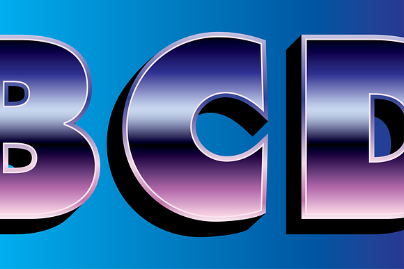 EXTRA BOLD RETRO 80'S TYPE in Objects - product preview 3
