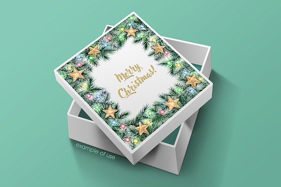 Watercolor Christmas cliparts in Illustrations - product preview 11
