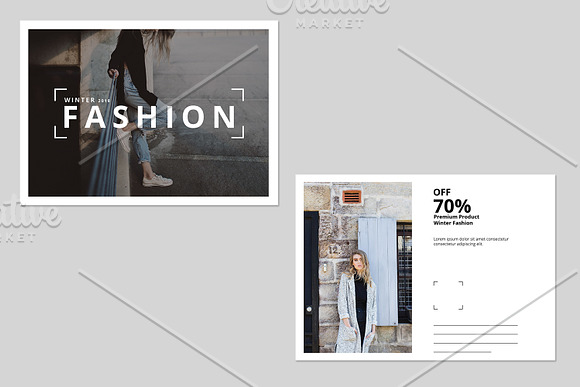 Fashion Postcard V691 in Postcard Templates - product preview 2