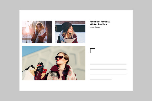 Fashion Postcard V691 in Postcard Templates - product preview 6