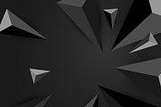 Vector of black triangles background