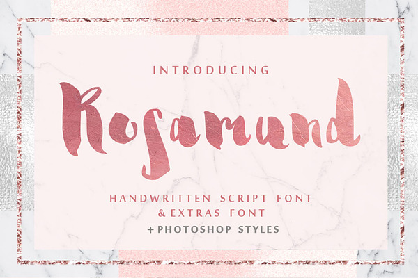 Rosamund bold font + PS styles