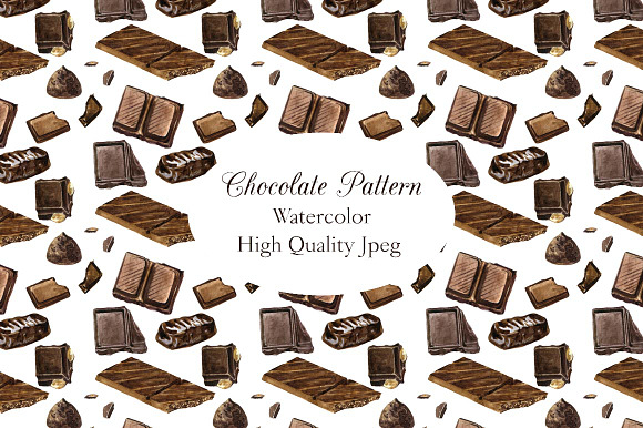 Sweet Chocolate set in Illustrations - product preview 1