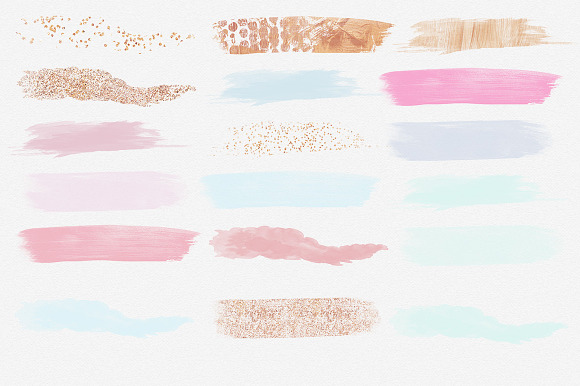 Pink Watercolor Brush Strokes in Objects - product preview 1