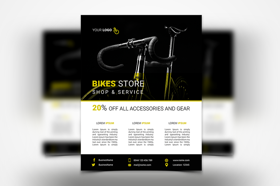 Bike Store Flyer in Flyer Templates - product preview 8