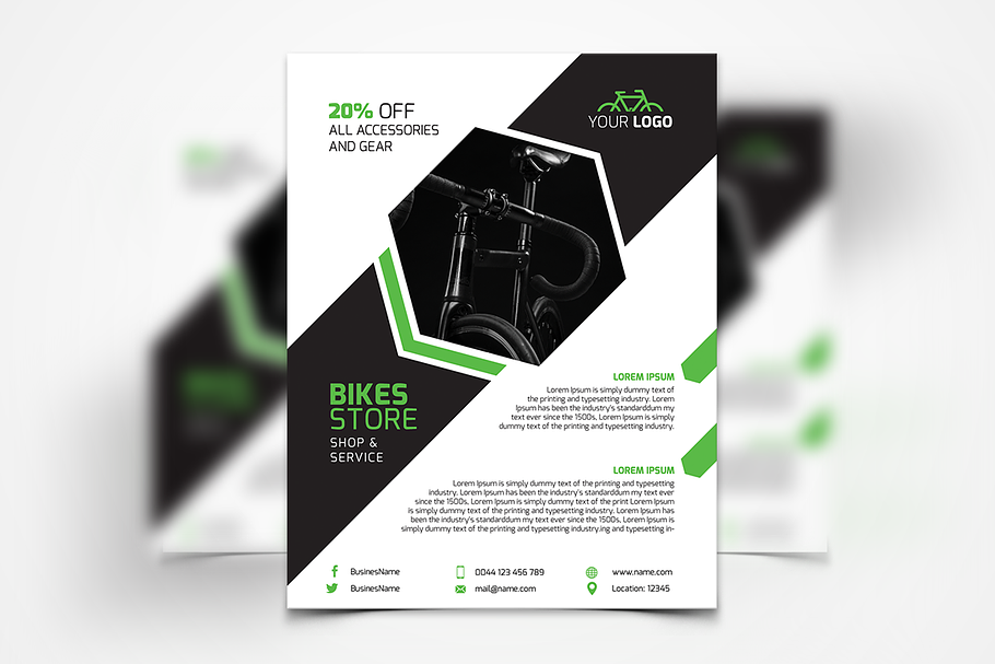 Bike Store Flyer in Flyer Templates - product preview 8