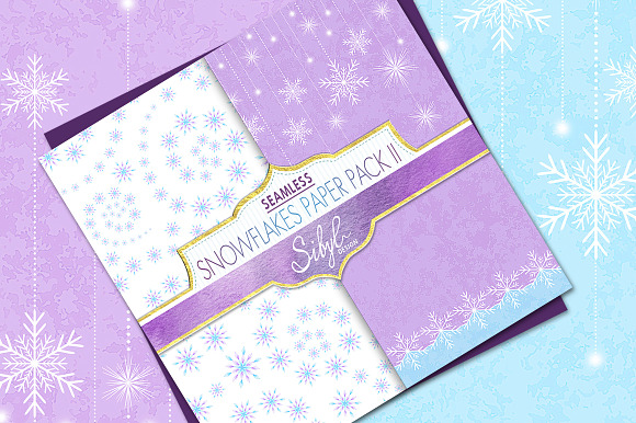 Watercolor Snowflakes Pattern II in Patterns - product preview 2