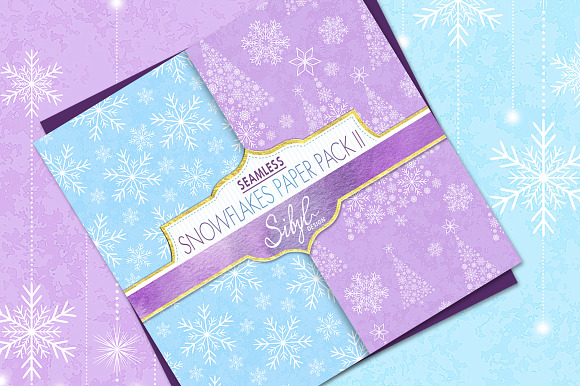 Watercolor Snowflakes Pattern II in Patterns - product preview 3
