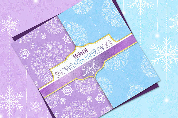 Watercolor Snowflakes Pattern II in Patterns - product preview 4