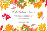 Watercolor Fall leaves