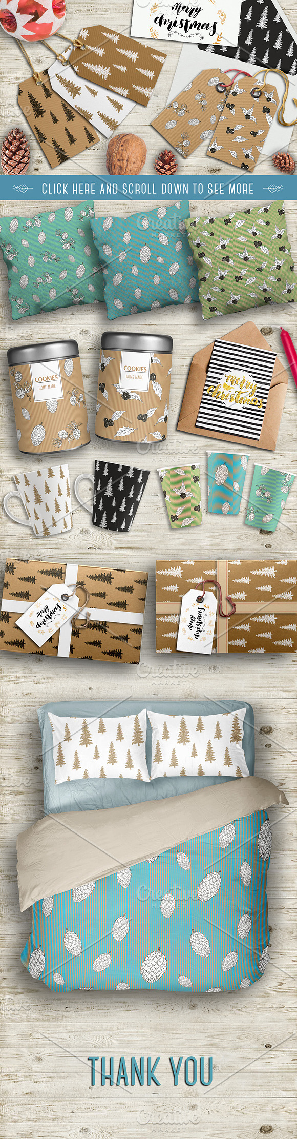 Retro Christmas Patterns Set in Patterns - product preview 1