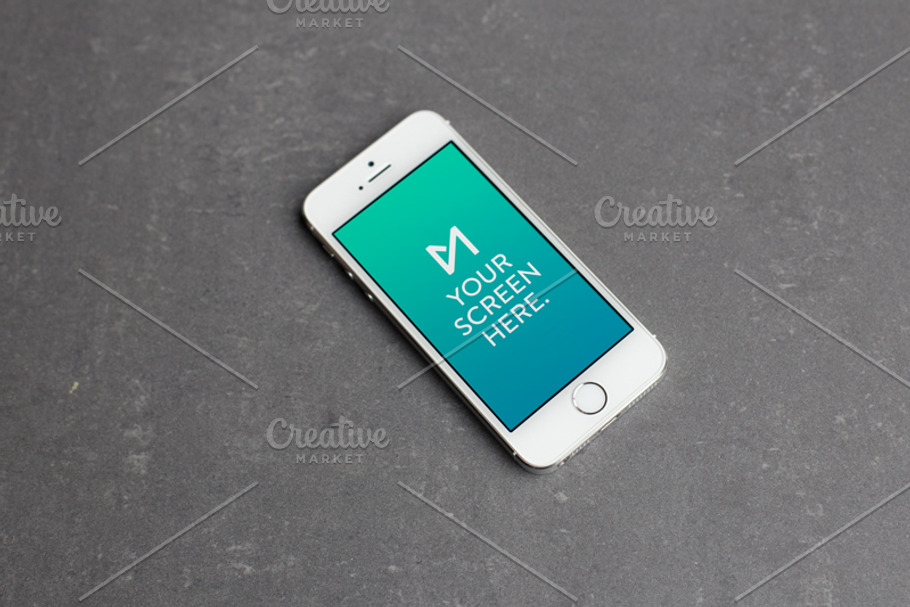 iPhone 5S white mockup in Mobile & Web Mockups - product preview 8