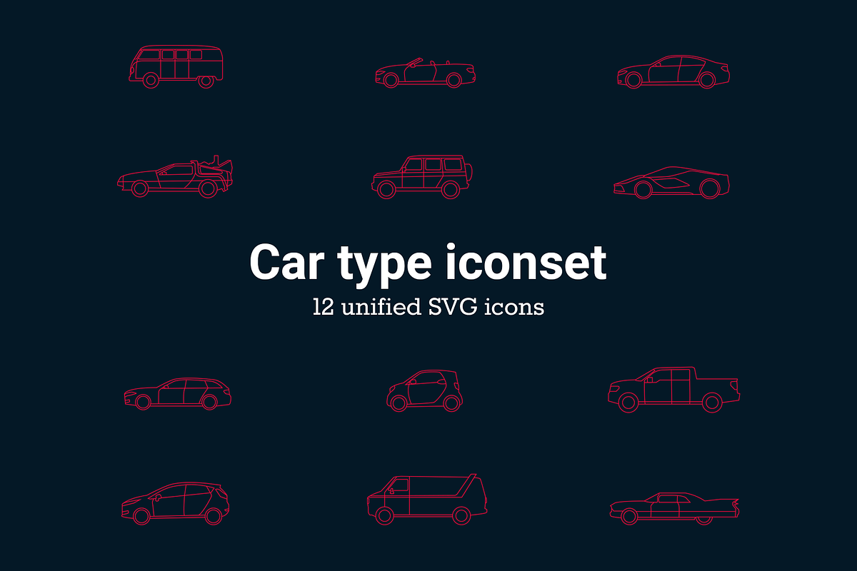 Car Type Iconset in Graphics - product preview 8
