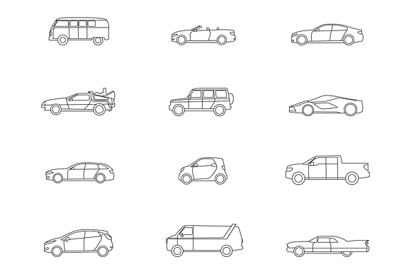 Car Type Iconset in Graphics - product preview 1