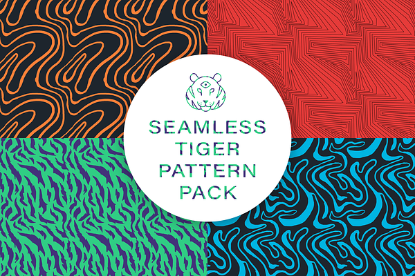 Seamless Tiger Pattern Pack