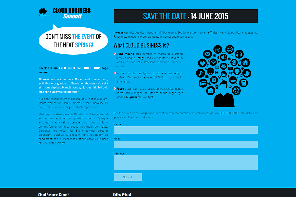 Save the Date – HTML5 Event Landing in HTML/CSS Themes - product preview 8