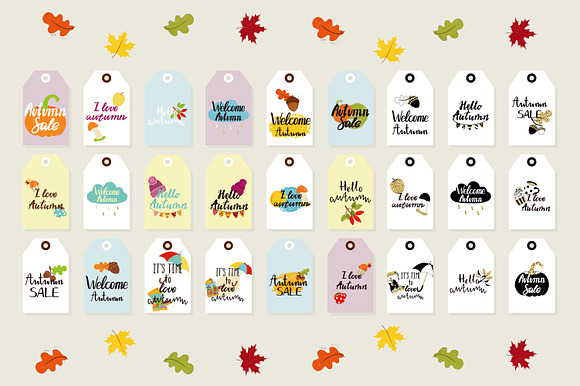 Cute Autumn Big Set in Illustrations - product preview 4