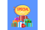 Special Offer Free Gifts Poster with Decor Boxes
