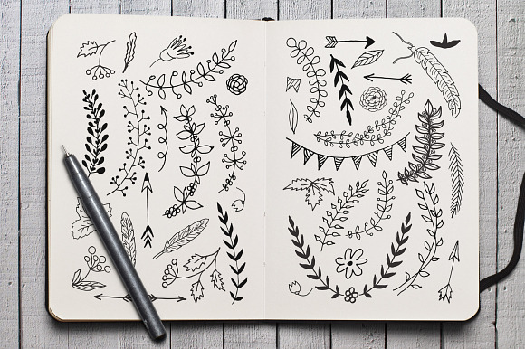 Vector Hand Sketched BUNDLE in Illustrations - product preview 22