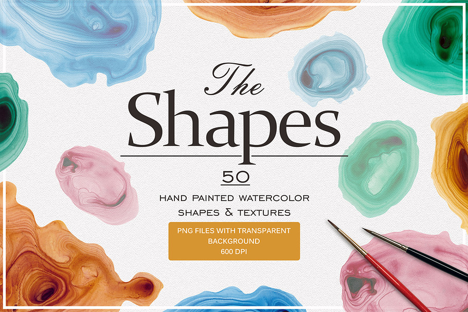The Shapes (watercolor textures) in Textures - product preview 8