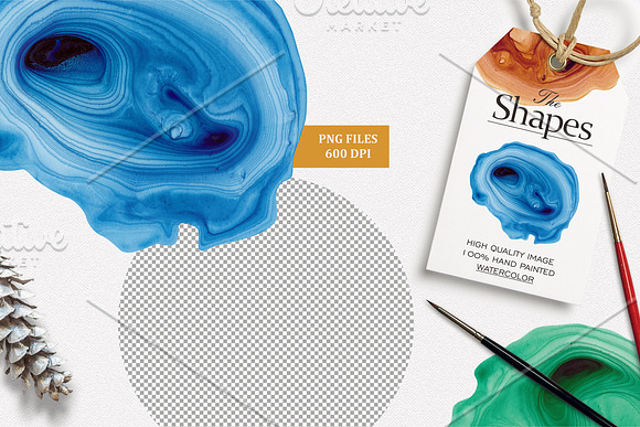 The Shapes (watercolor textures) in Textures - product preview 2