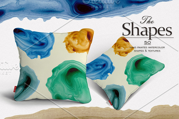 The Shapes (watercolor textures) in Textures - product preview 5