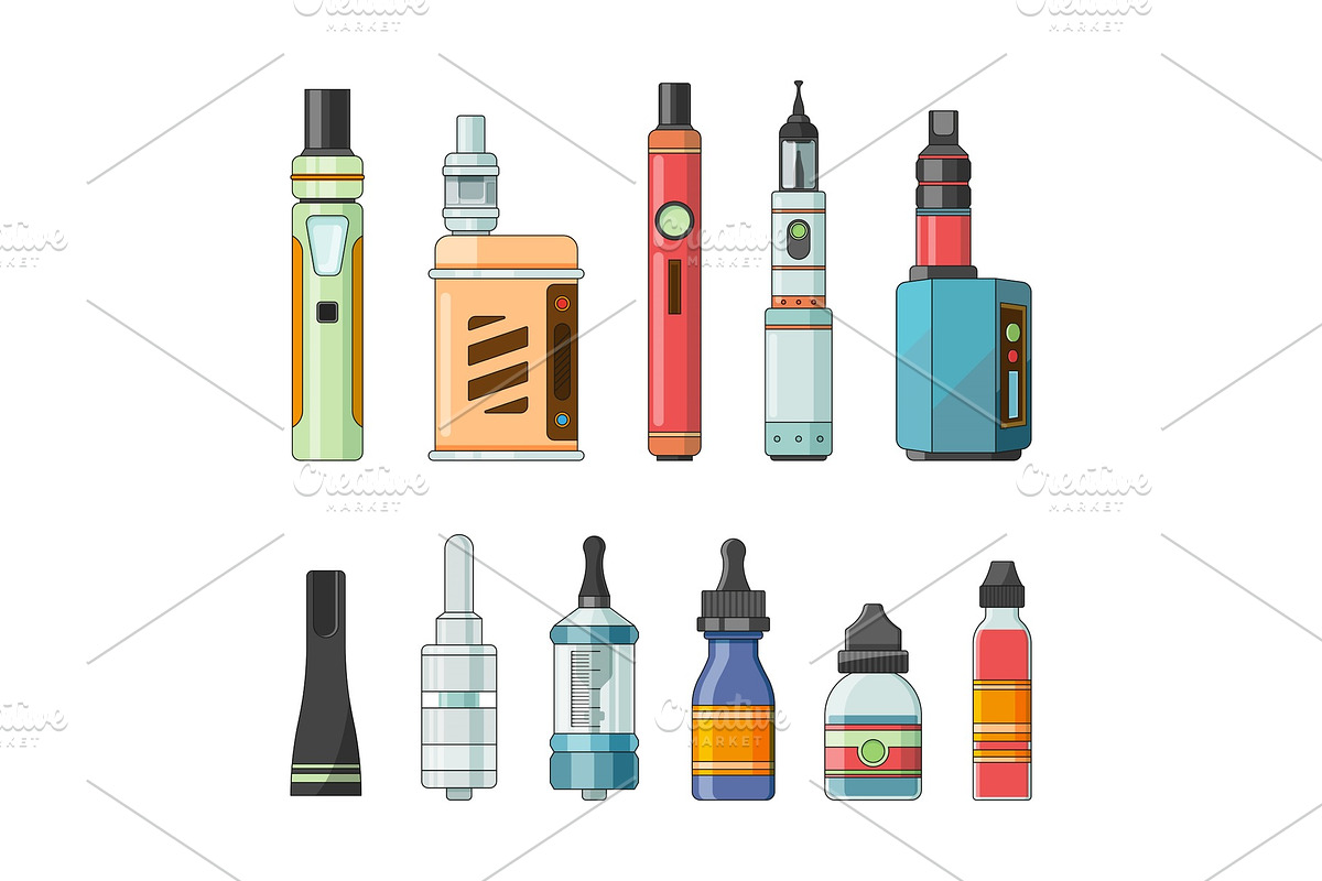 E cigarettes and different electric tools for vaping in Graphics - product preview 8