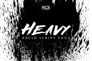 Heavy|Brush script font