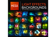 Mega collection of glowing light effects abstract backgrounds