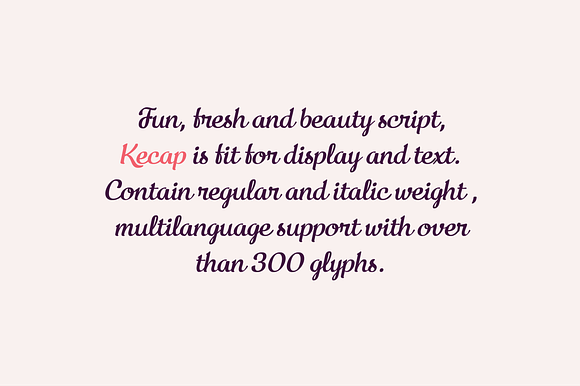 Kecap; Script Font in Script Fonts - product preview 8