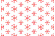 Red snowflakes seamless pattern. Winter christmas background