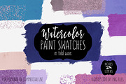 Tidal Wave Watercolor Paint Swatches
