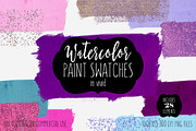 Watercolor Brush Swatches in Vivid