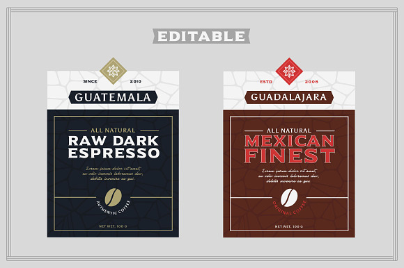 Premium Coffee Labels in Logo Templates - product preview 2