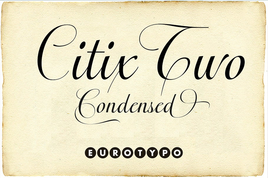 Citix Two Condensed in Script Fonts - product preview 8