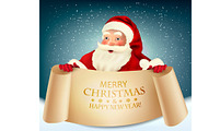 Christmas greeting card with Santa C