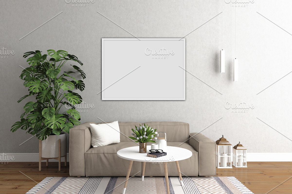Interior mockup - empty wall in Print Mockups - product preview 8