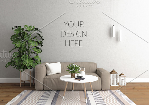 Interior mockup - empty wall in Print Mockups - product preview 1